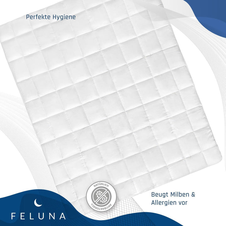 Feluna Mikrofaser Matratzen-Topper gepolsterter Matratzen-Auflage - Matratzenschoner Unterbett Micro