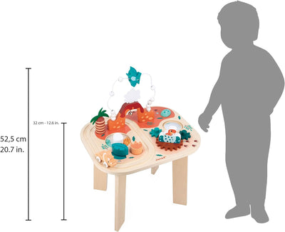 JANOD Dinosaure-8 Dinosaurier-Aktivitätstisch-8 Aktivitäten-Lernspielzeug-Feinmotorik und Fingerfert