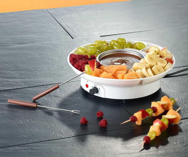 Rosenstein & Söhne Schokofondue elektrisch: Elektrisches Schokoladen-Fondue für 2 Personen, 15 Watt