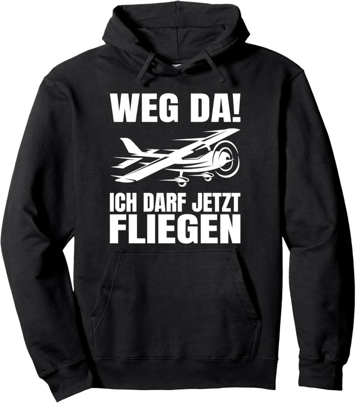 Flugschein Bestanden Weg Da! Pilot Pilotenausbildung Pullover Hoodie