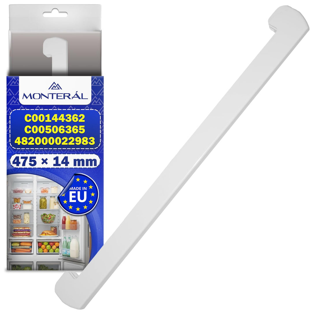Vorderer Rahmen für Kühlschrank Einlegeboden Glas mit Länge 475 mm mit Originalcode C00144362 C00506