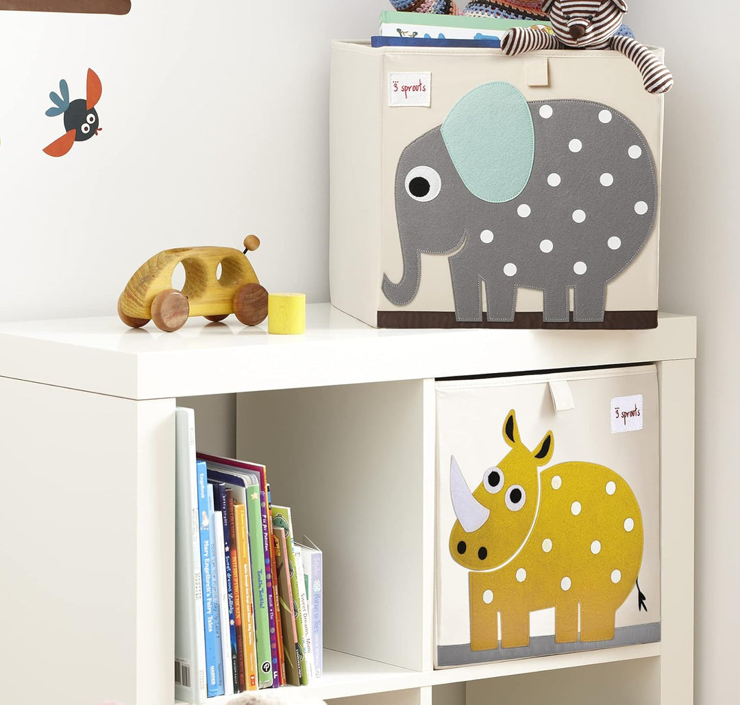 3 Sprouts, Aufbewahrungsbox Kinder mit Deckel, Spielzeugbox für Kallax Regale, Box zur Spielzeugaufb