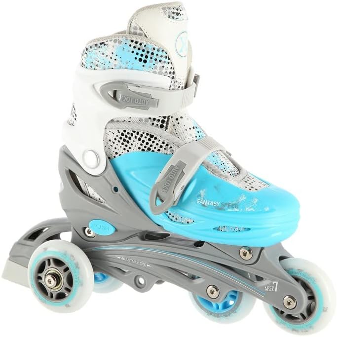 Nils Extreme Inlineskates Rollschuhe Schlittschuhe 4in1 verstellbar Inliner Skates NH18331 (S, Blau)