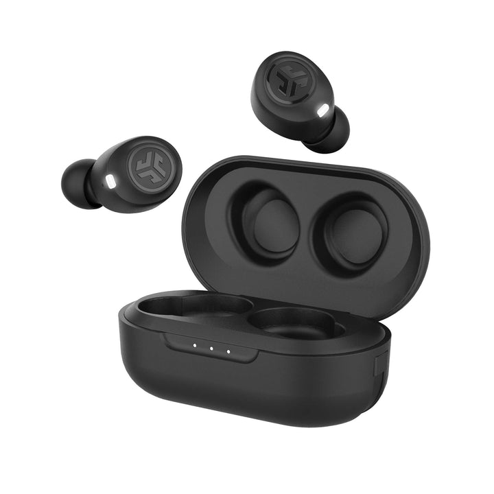 JLab JBuds Air True Wireless Signature Bluetooth-Ohrhörer + Ladehülle, Schwarz, IP55 Schweissresiste