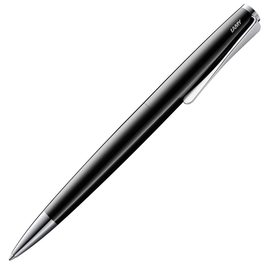 LAMY studio Premium Kugelschreiber 268 aus Edelstahl in schwarz glänzendem Lack-Finish, propellerför