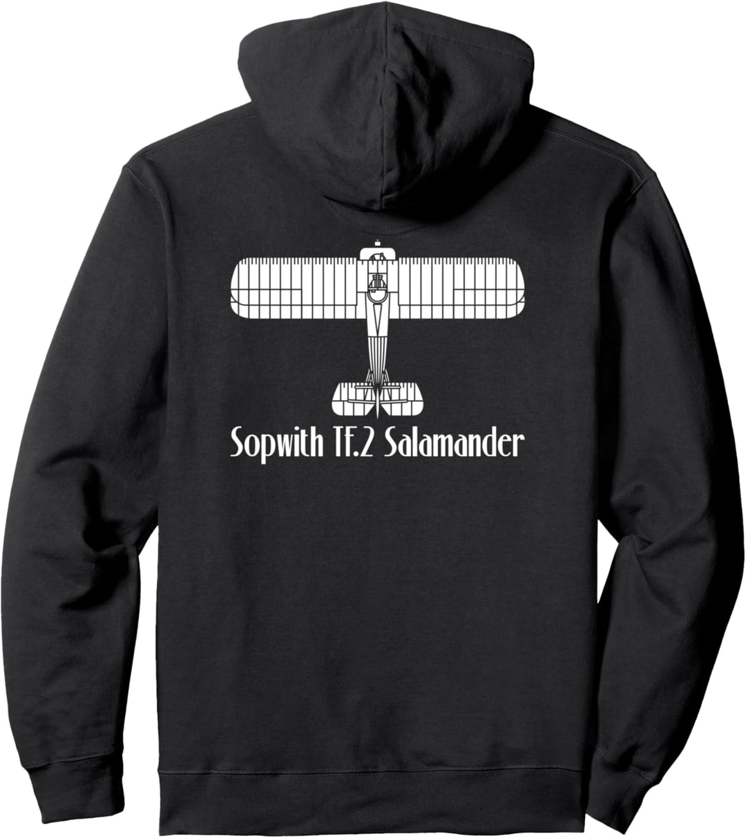 Sopwith Hippo WW1 British Doppeldecker Flugzeug Blaupause Pullover Hoodie