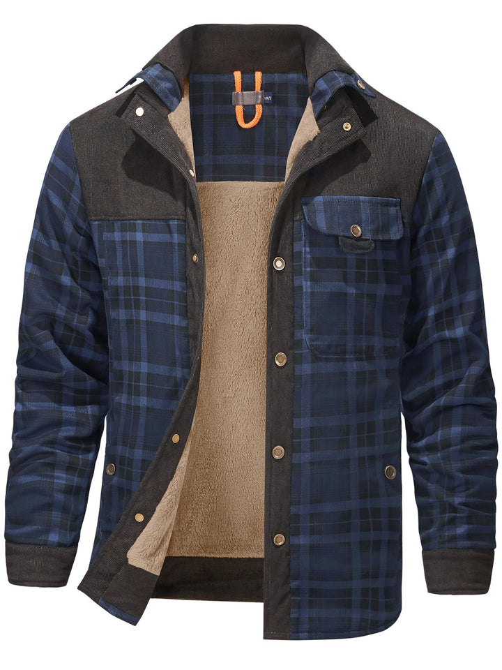 Mr.Stream Herren Thermohemd Flanellhemd Winterjacke Fleecefutter schützendem Innenfutter Holzfällerh