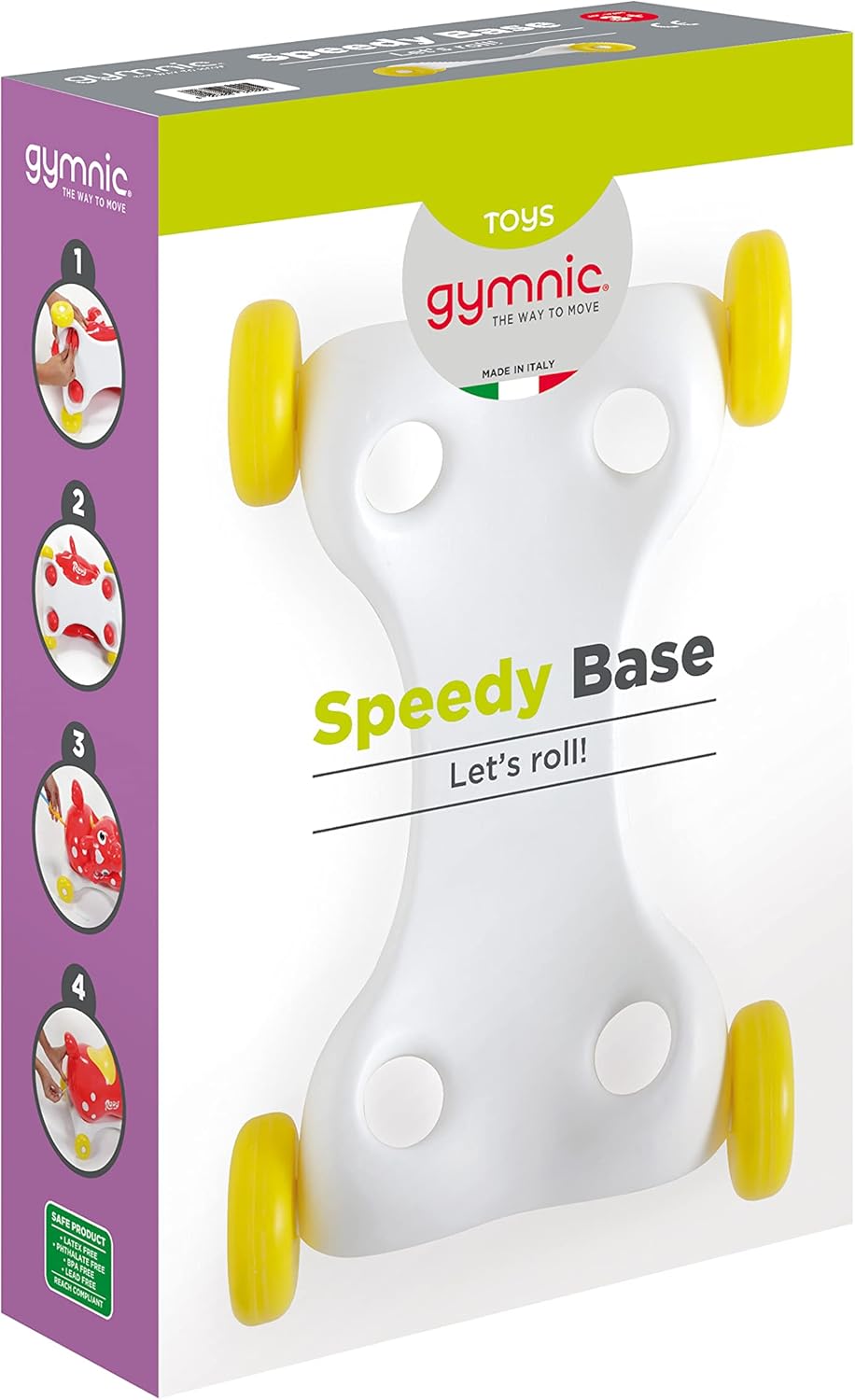 Gymnic Speedy Base mit Rädern für Kinder 50 x 32 cm, verwandelt Rody, Gyffy, Raffy und Kody in EIN d