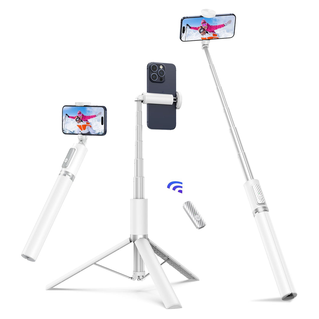 ATUMTEK 172CM Selfie-Stick Stativ Ausziehbares All-in-One-Handystativ aus Aluminium mit Bluetooth Fe