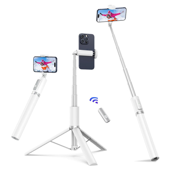 ATUMTEK 172CM Selfie-Stick Stativ Ausziehbares All-in-One-Handystativ aus Aluminium mit Bluetooth Fe