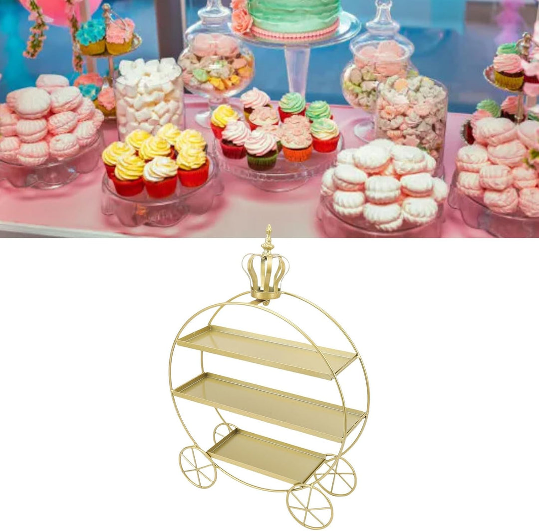 Sorandy 3 -Tier -Cupcake -Ständer, Eisen -Dessert -Display -Turm für Hochzeiten Partys Konditorei -S