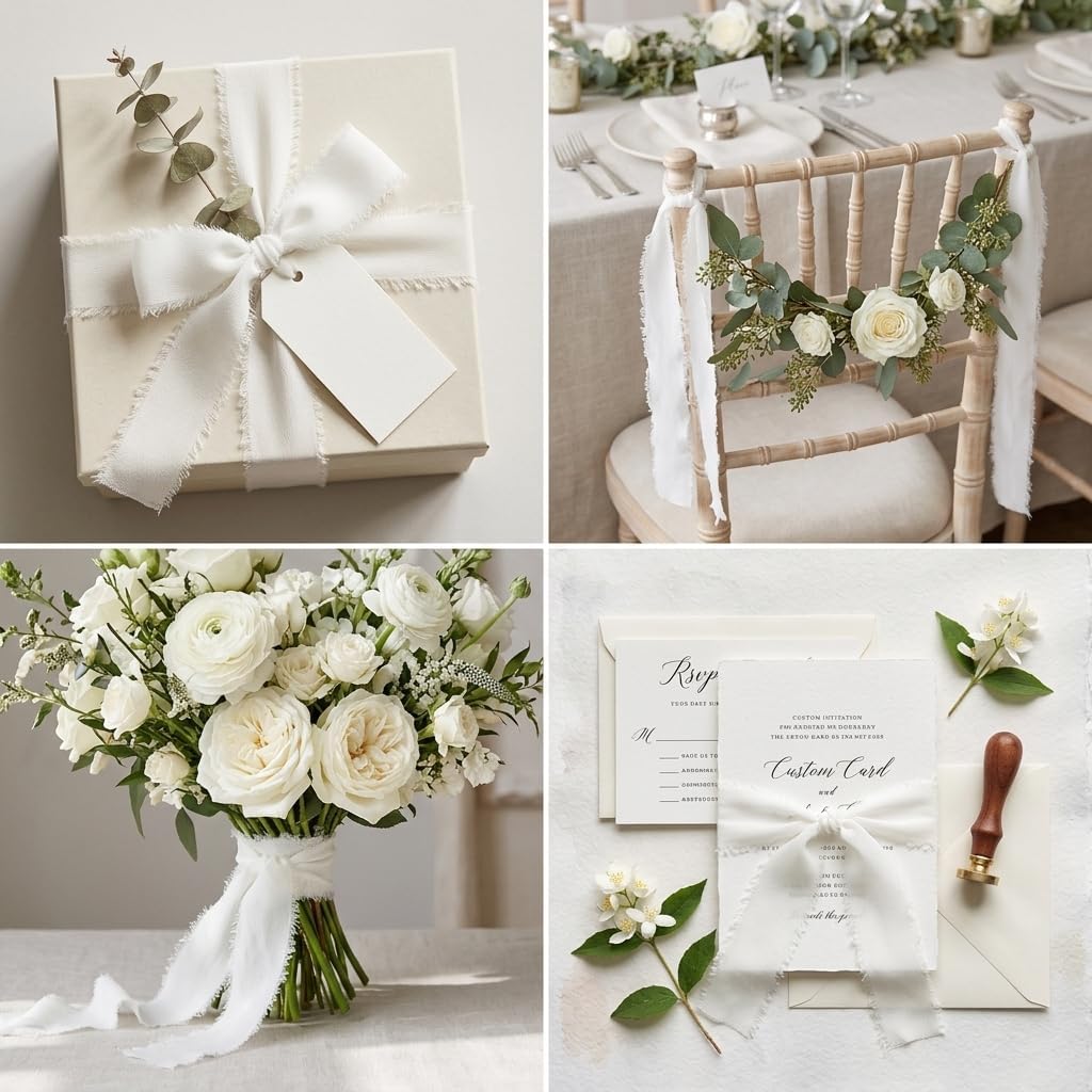 3 Rollen Geschenkband Chiffonband 3,8 cm x 6 m Schleifenband Bänder für Hochzeiten, Festival Crx3-11