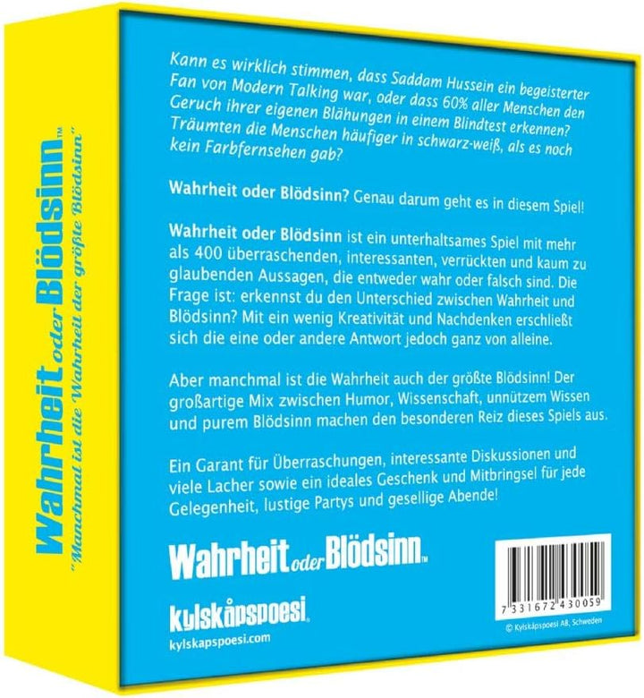 Kylskapspoesi 48001 - Wahrheit oder Blödsinn?