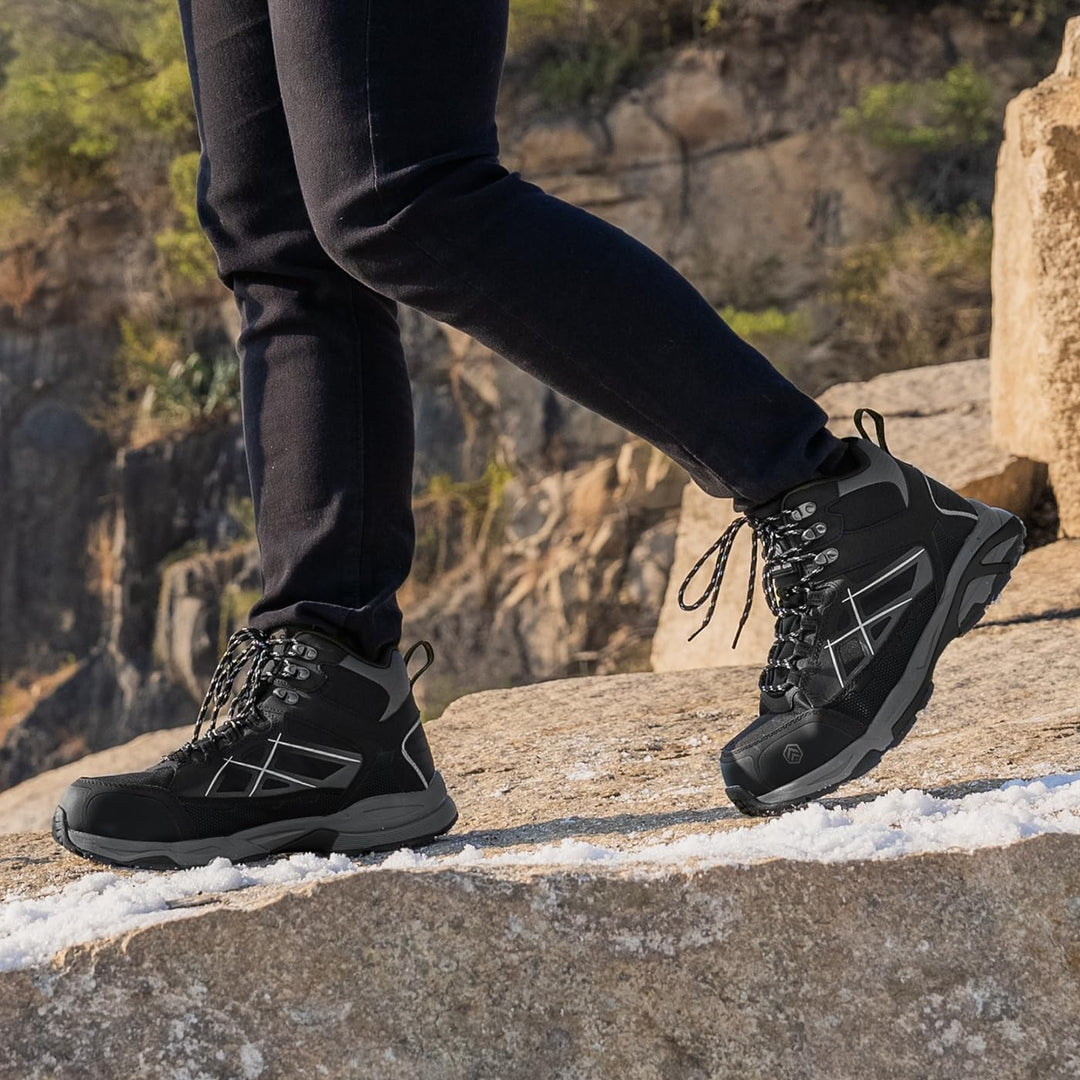 LARNMERN Arbeitsschuhe Herren Damen Sicherheitsschuhe SRC Rutschfest Antistatisch Stahlkappenschuhe