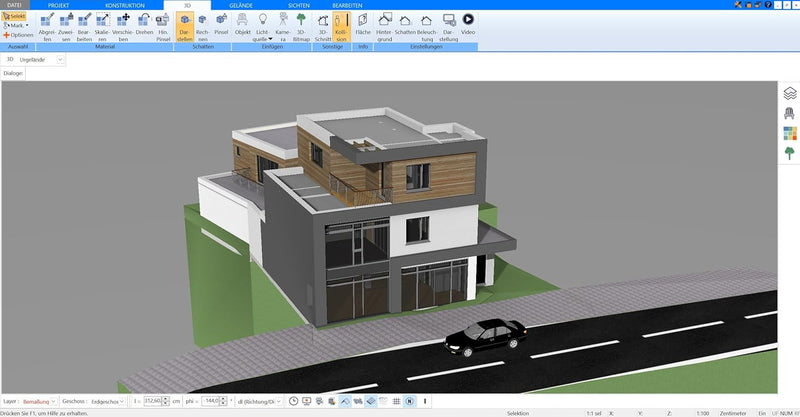 Plan7Architekt Pro 3 - Professionelle 3D CAD Architektur & Hausplaner Software, Grundriss Programm,