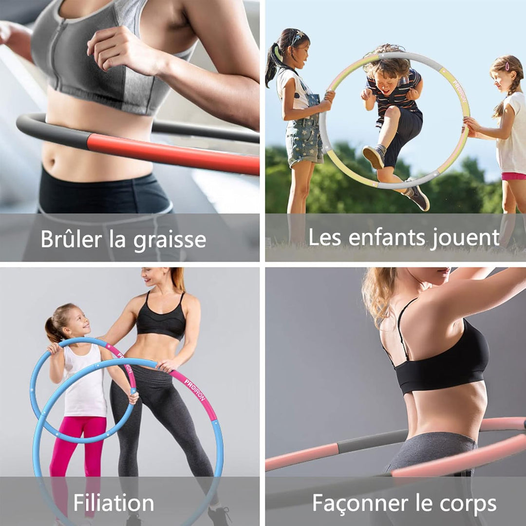 PROIRON Smart/Hula Hoop Reifen Erwachsene, Hullahub Reifen mit Gewicht, Hula Hoop Reifen Kinder, 1,2