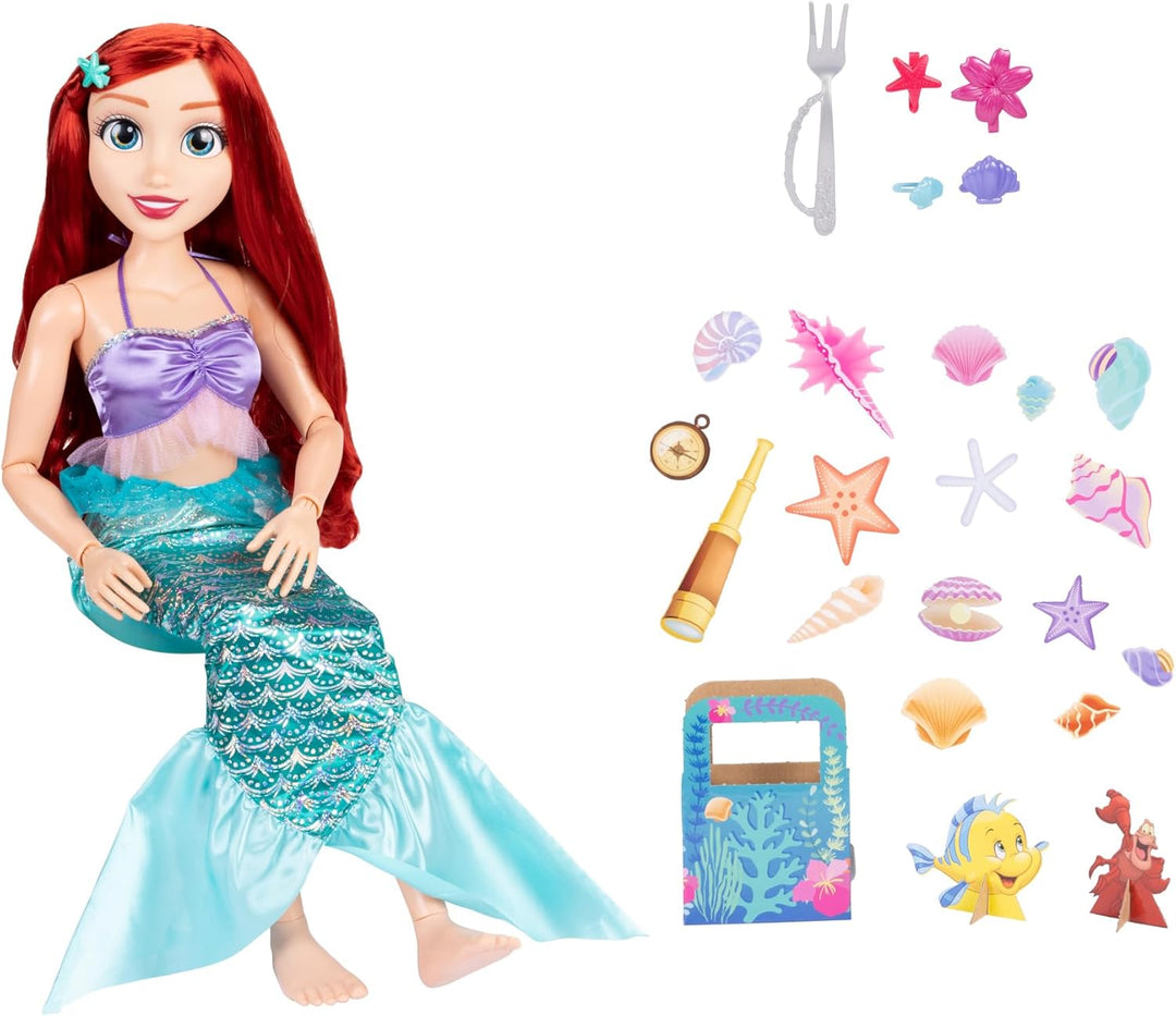 Disney Princess Playdate Arielle Puppe mit Zubehör, 80cm, Arielle