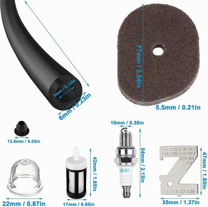 FS56RC Vergaser mit Luftfilter für Stihl FS40 FS50 FS56 FS70 FS70C FC70 FC56 FS56C HT56 HT56C KN56 K