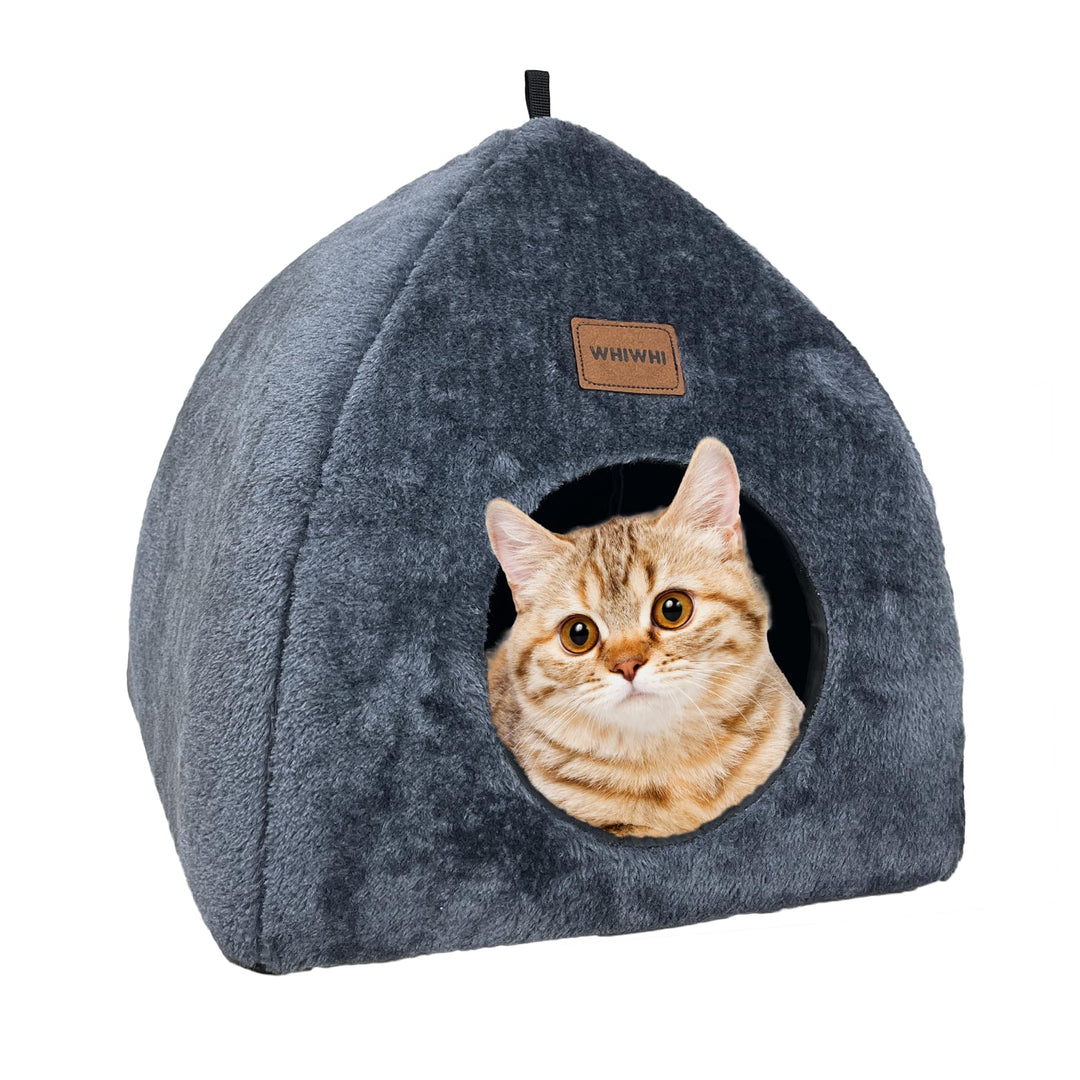 Katzenhöhle für Drinnen Katzenzelt mit Waschbarem Plüschkissen Weiches und Flauschiges Katzenhaus Kl