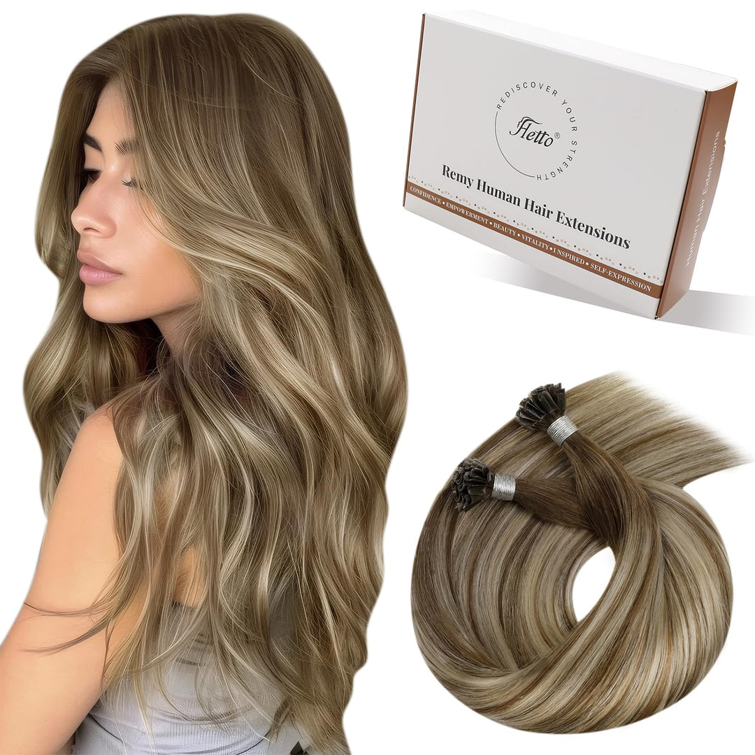 Hetto Blond Echthaar Extensions Bonding Balayage Echthaar U Tip Extensions Remy Keratin Bondings Haa