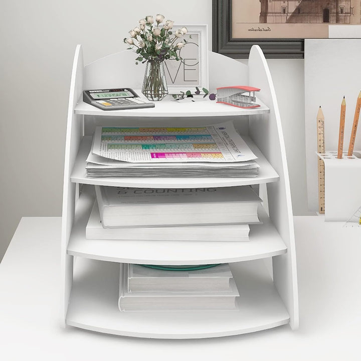 PUNCIA Dokumentenablage A4 Briefablage 4 Ablagefächer PVC Schreibtisch Datei Organizer Papierablage