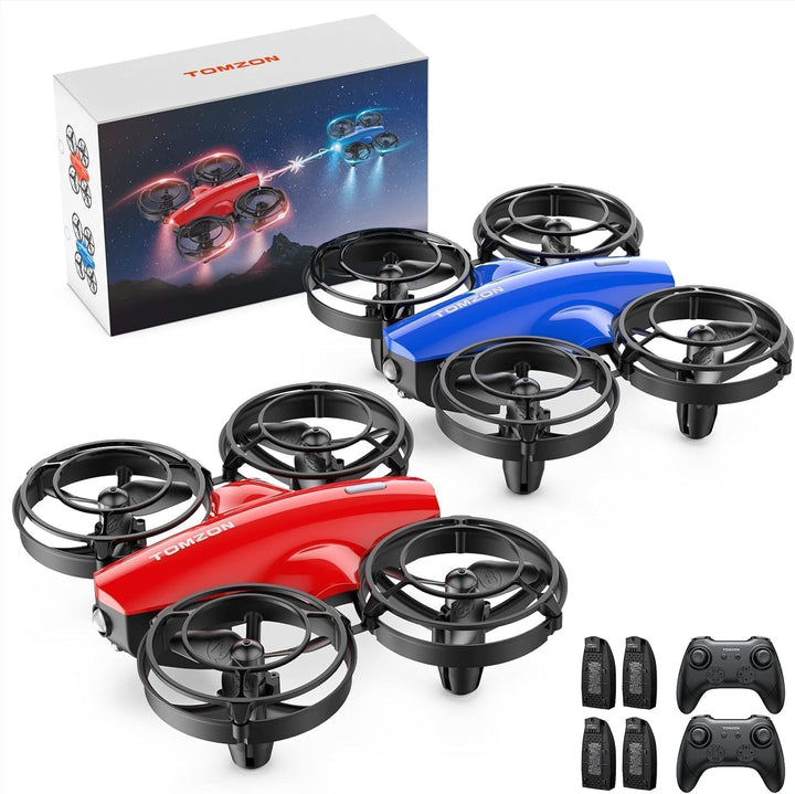 TOMZON 2er-Pack A24 Mini Drohne für Kinder mit Kampfmodus, Flugzeug ferngesteuert RC Quadrocopter fü