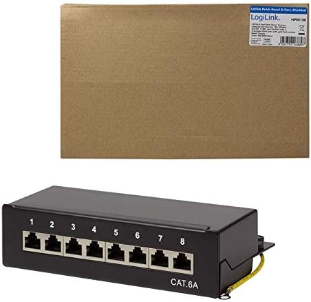 LogiLink Professional Cat.6A (500 MHz) Patchpanel - Verteilerfeld, Tisch/Wand/Desktop, STP (geschirm