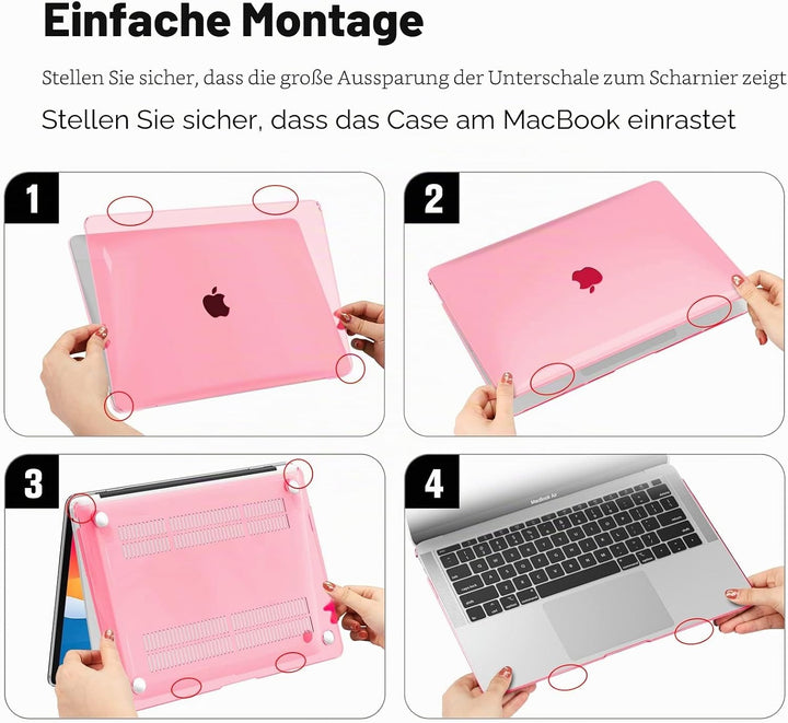 Fintie Hülle kompatibel mit MacBook Air 13 (2018-2020 Version) A2337(M1)/A2179/A1932, Ultradünne Har
