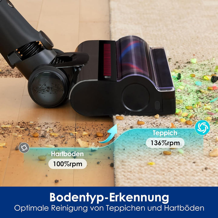 Tineco Pure ONE A90S Akku Staubsauger, 270AW Saugkraft, 3DSense Master-Bürste, Dreifache Kantenerken