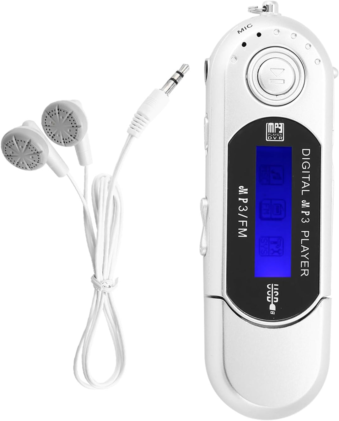 Digitaler MP3 Player, Tragbarer MP3-USB-Player mit LCD-Bildschirm und 32 GB Micro SD, FM-Radio, Spra