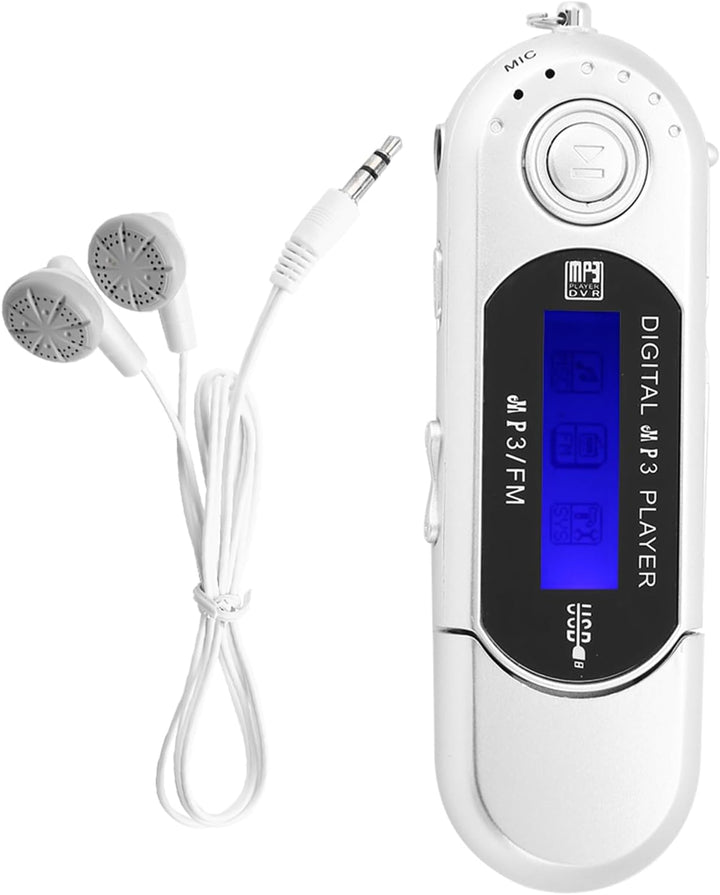 Digitaler MP3 Player, Tragbarer MP3-USB-Player mit LCD-Bildschirm und 32 GB Micro SD, FM-Radio, Spra