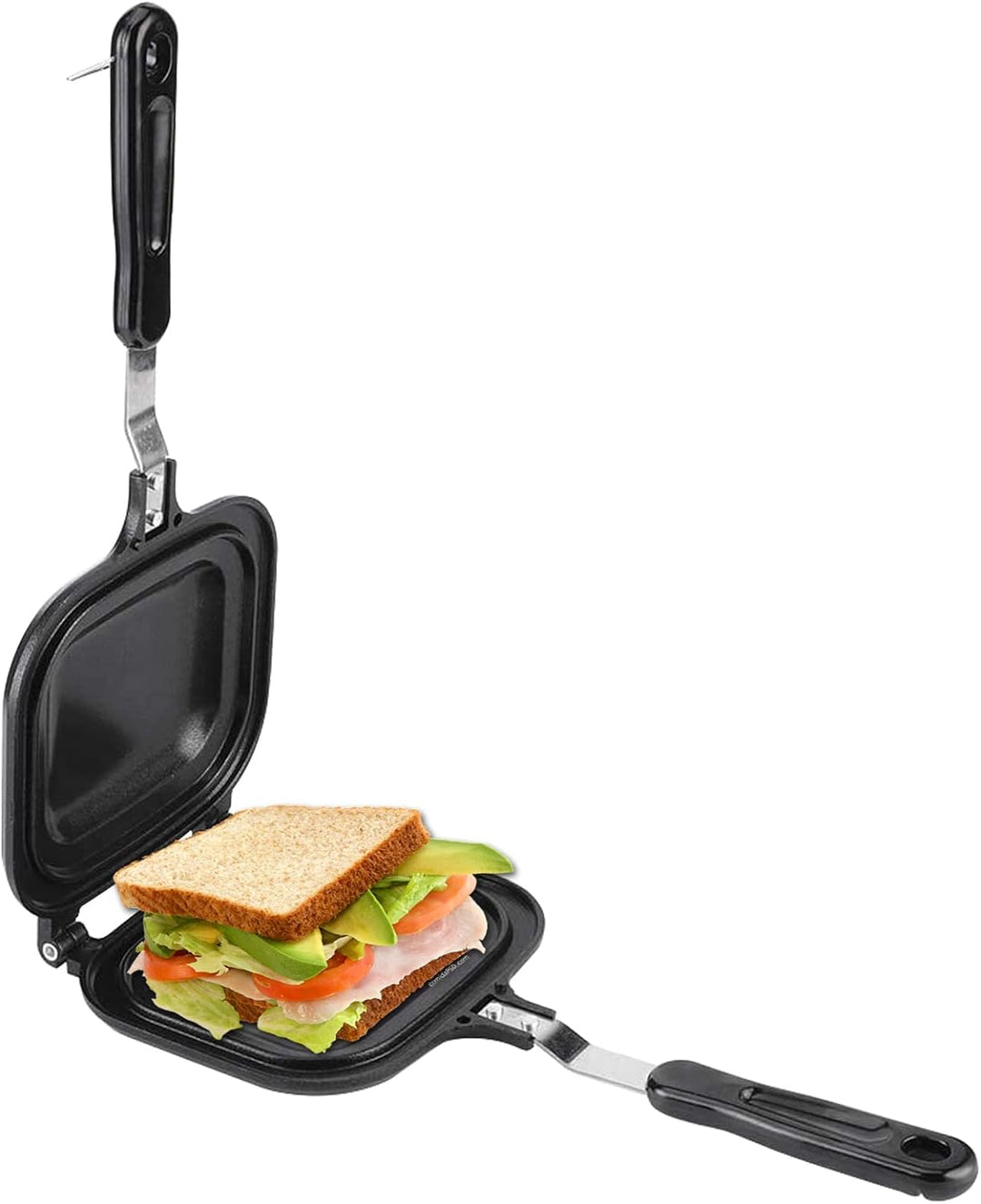 Toastpfanne, Wendepfanne Breakfast Sandwich Maker, Geröstetes Sandwich-Eisen-Maker, Doppelseitige Br