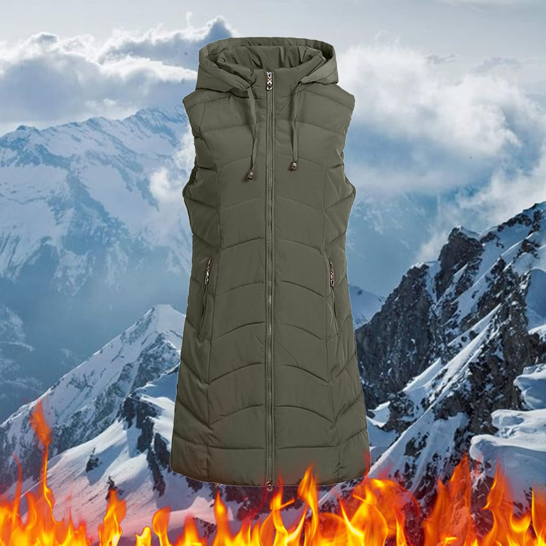 Damen Weste Warm Trachtenweste Winterweste Herbst Winter mit Reissverschluss Daunenweste Ärmellose L