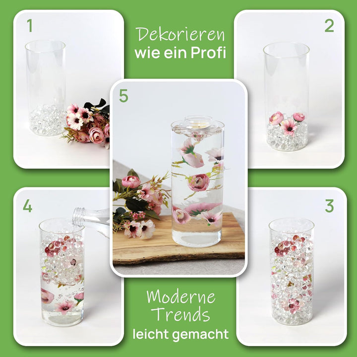 Comforder – Wasserperlen durchsichtig – Deko Wasserperlen für Pflanzen in Vase, ca. 100.000 Hydroper