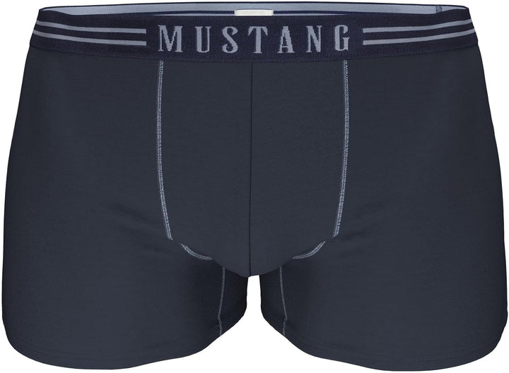 MUSTANG Men's Retro Shorts 3 Pack, Boxer Shorts, Pants, True Denim, S-XL, S Navy Bambus