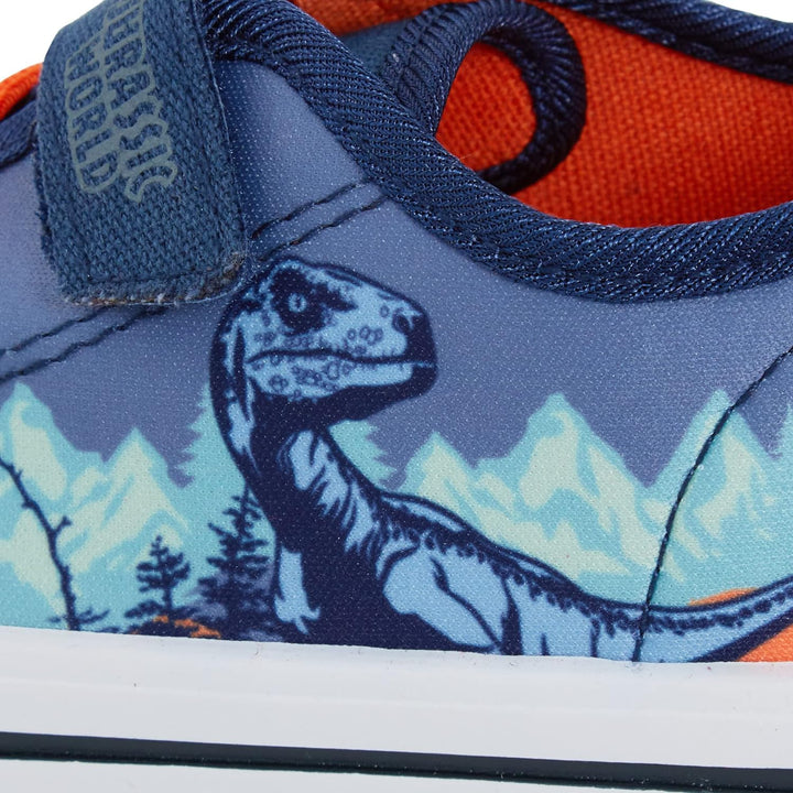 Jurassic World Jungen Canvas Turnschuhe Dino Turnschuhe Kinder Dinosaurier Easy Touch Fasten Sport P