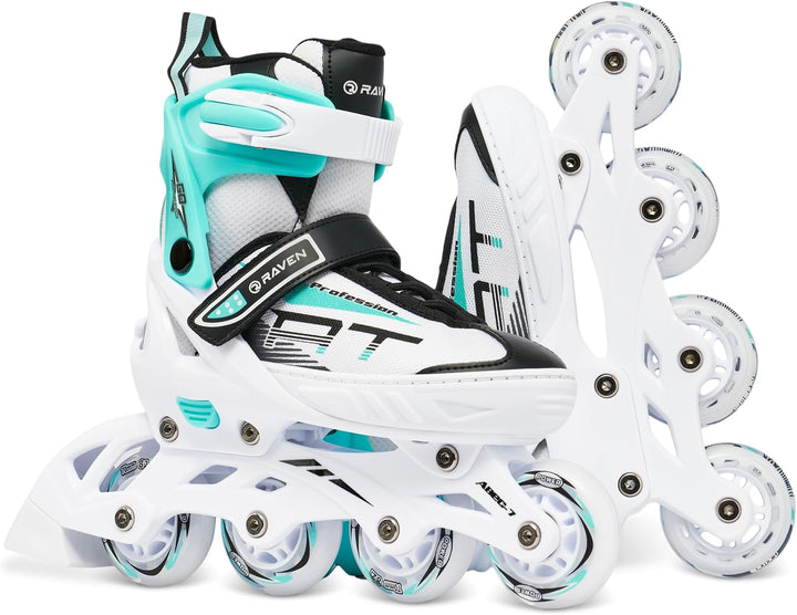 RAVEN Profession Inlineskates 35-39 (23cm-25,5cm) White/Mint ohne Kufen, 35-39 (23cm-25,5cm) White/M