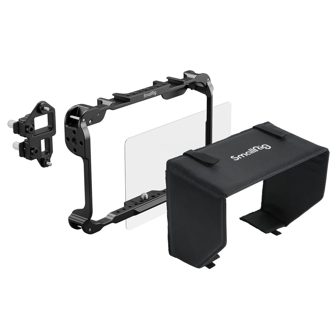SMALLRIG Monitorkäfig-Kit für Atomos Shinobi II/Shinobi GO, mit Sonnenschutz, mit Displayschutz, nur