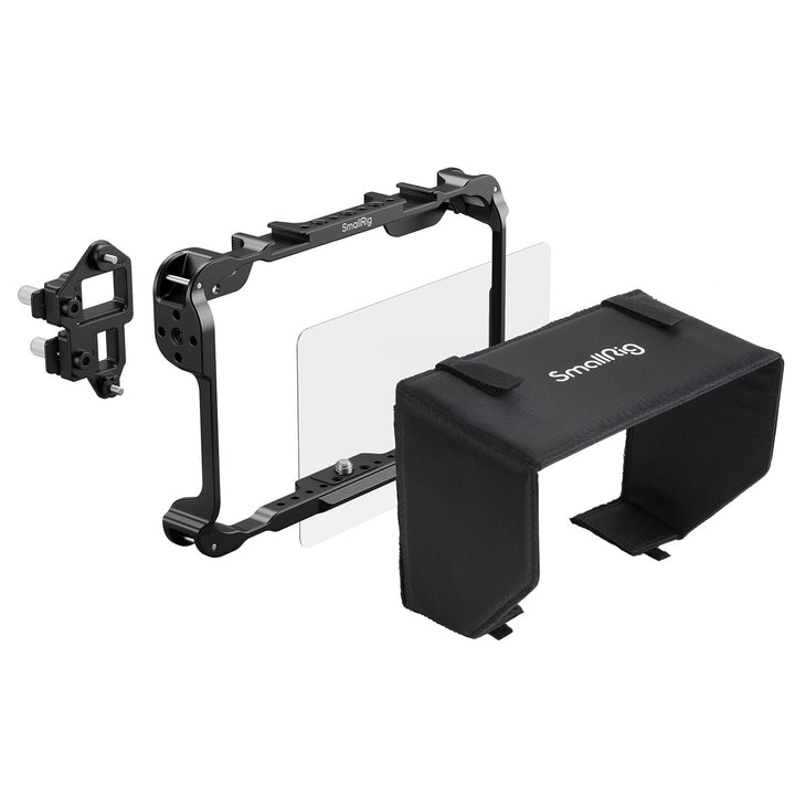 SMALLRIG Monitorkäfig-Kit für Atomos Shinobi II/Shinobi GO, mit Sonnenschutz, mit Displayschutz, nur
