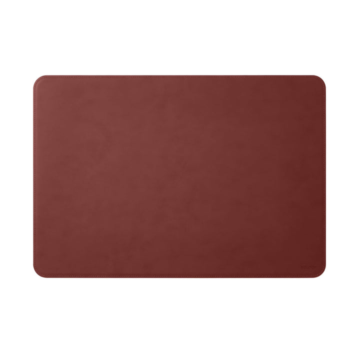 Eglooh - Herms - Schreibtischunterlage aus Leder Bordeaux Rot cm 65x45 - Handwerkliche Nähte und abg