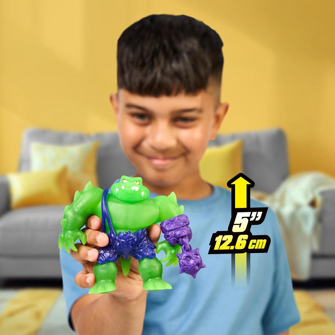 Heroes of Goo Jit Zu Meteor Madness Rock Jaw-Actionfigur, dehnbar, mit einzigartiger Schleimfüllung