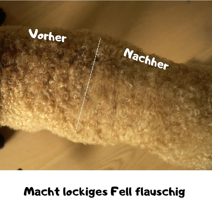 Moki Bär Zupfbürste für Hunde - Flexibler Kopf - Zum Lösen von Knoten und Verfilzungen - Tägliche Fe