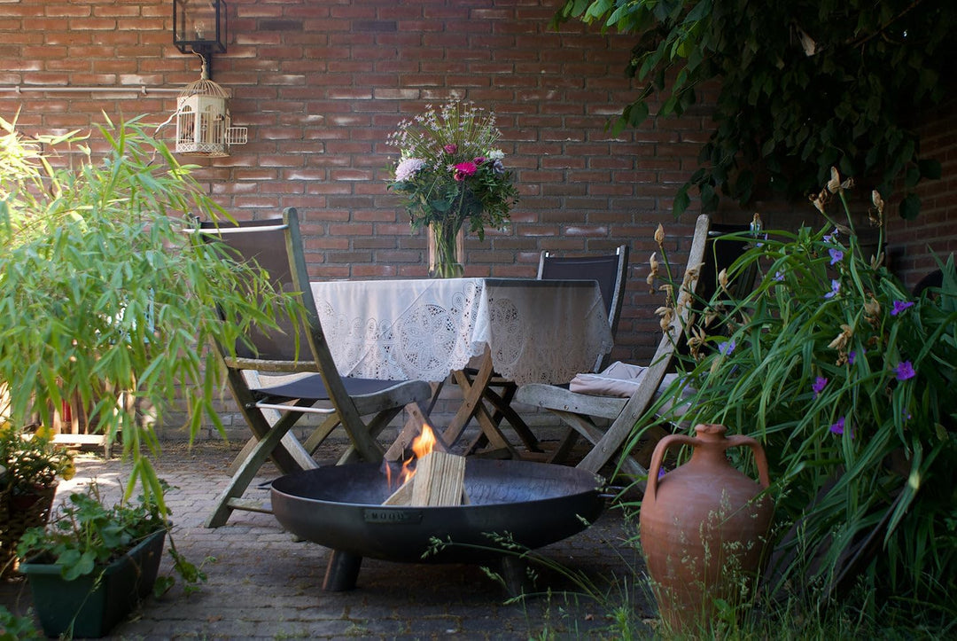Moodz Feuerschale 80cm - Feuerschalen für den Garten - Feuerstelle Outdoor &amp; Feuertonne - Feuerschal