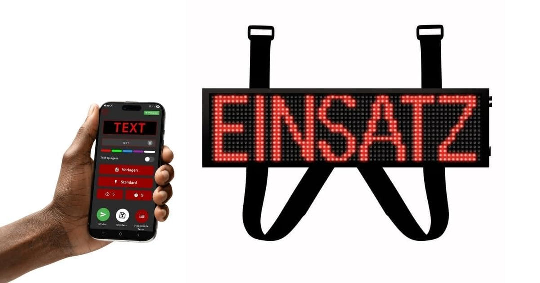 LED Frontwarnsystem | Einsatzschild | Multicolor WiFi - Android und iOS App - Handygesteuert - Dacha