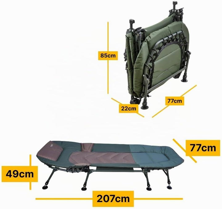 Anglerset Karpfenzelt + 2 Liegen Fort Knox 1-2 Mann Personen Dome Zelt 2 x 8-Bein Set Angelzelt Angl