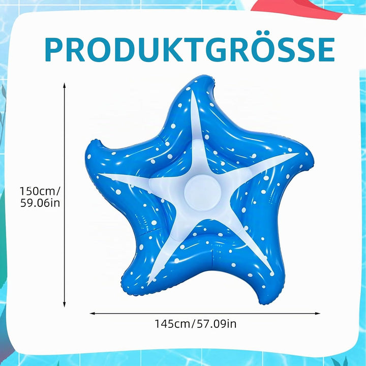 Luftmatratze Seestern 150cm, Pool Hängematte und Schwimmliege für Erwachsene, Wasser Spielzeug und S