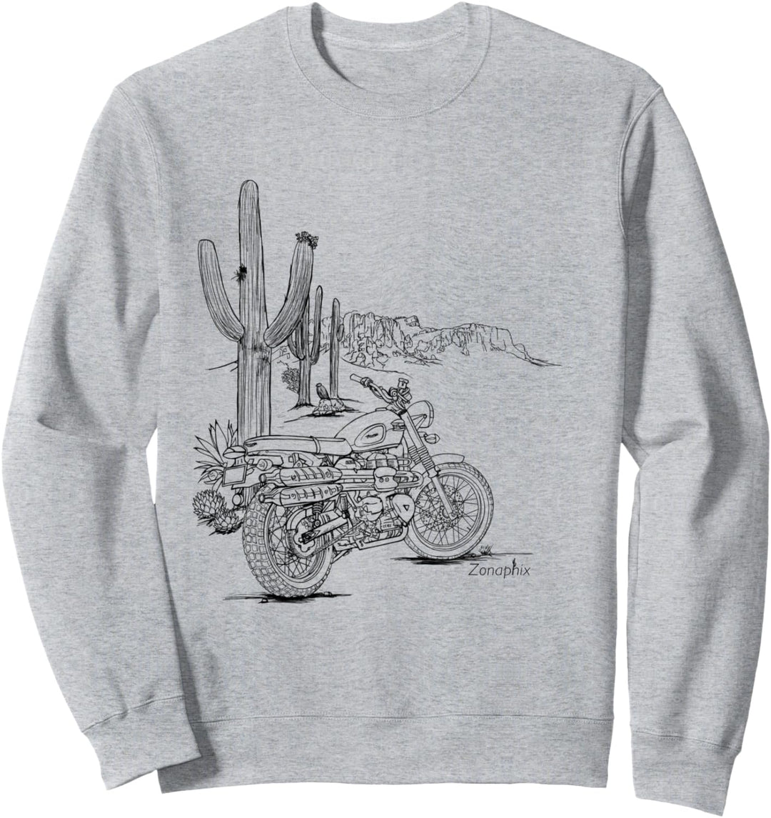 Zonaphix Desert Bike Shirt – Triumph Scrambler – Black Art Sweatshirt