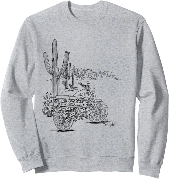 Zonaphix Desert Bike Shirt – Triumph Scrambler – Black Art Sweatshirt
