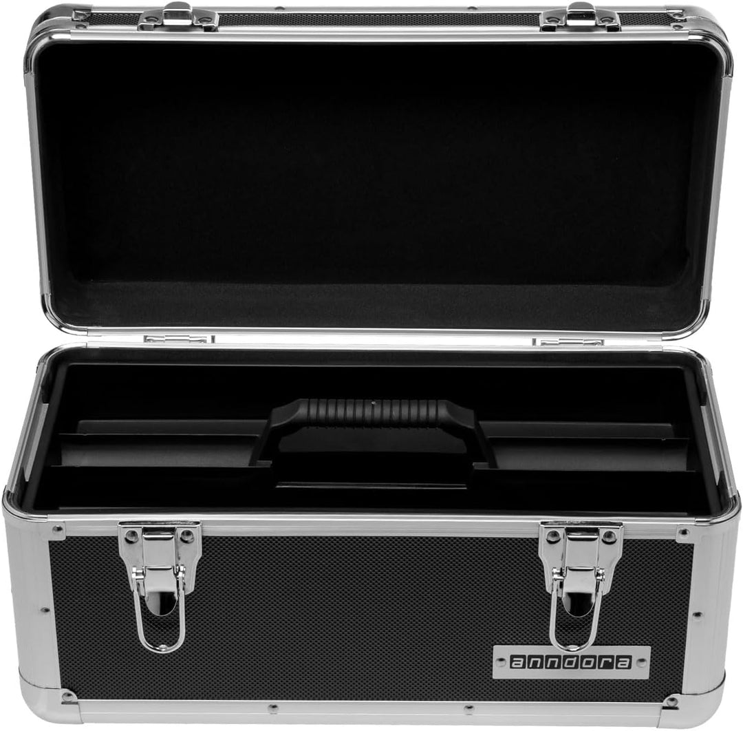 anndora Werkzeugkoffer 13 L Transportbox Werkzeugkasten Werkzeugbox - schwarz M - Schwarz, M - Schwa