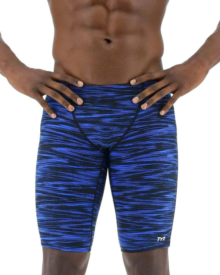 TYR Herren Durafast Elite Athletic Jammer Badeanzug Badehose 36 Blue Fizzy, 36 Blue Fizzy